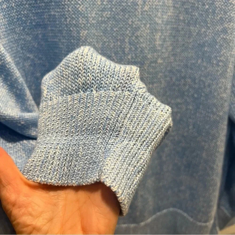 J. Crew Marled Blue Long Sleeved Drop Shoulder Linen Blend‎ Sweater. Size 2X.